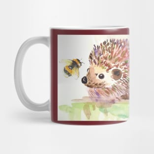 Cute little Hedgehog and a bumble bee Mug